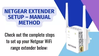 Netgear Extender Setup process