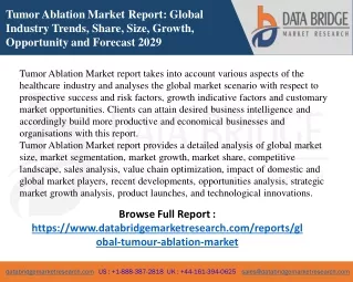 Tumor Ablation Market – Industry Trends and Forecast to 2029