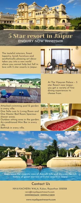 5 Star Resorts in Jaipur, 5 Star Resorts Near Jaipur