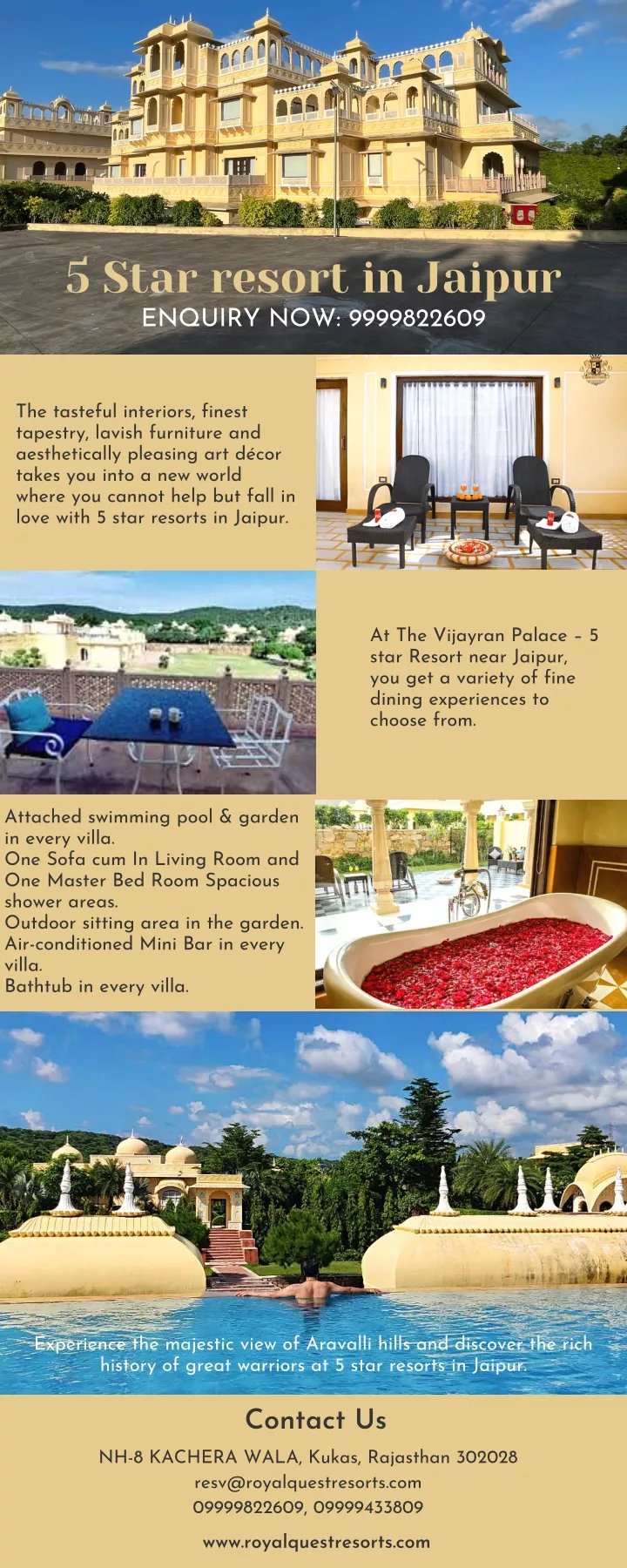 5 star resort in jaipur enquiry now 9999822609