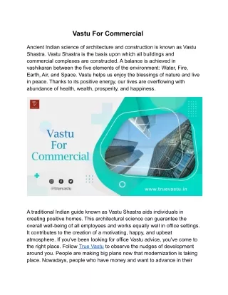 Vastu For Commercial