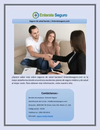 seguro de salud barato enterateseguro com