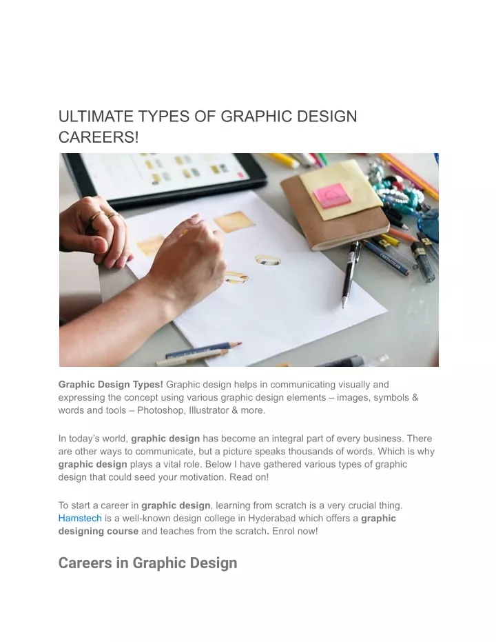 ultimate types of graphic design careers
