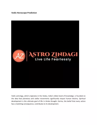 vedic horoscope prediction