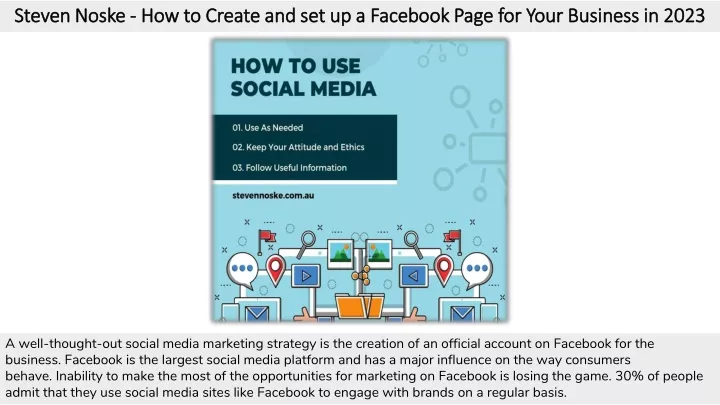 steven noske how to create and set up a facebook page for your business in 2023