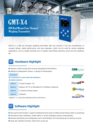 gmt x4 din rail mount four channel weighing
