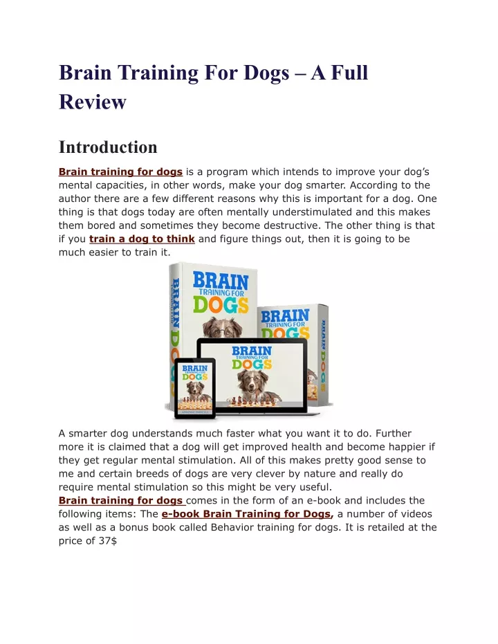 brain training for dogs a full review