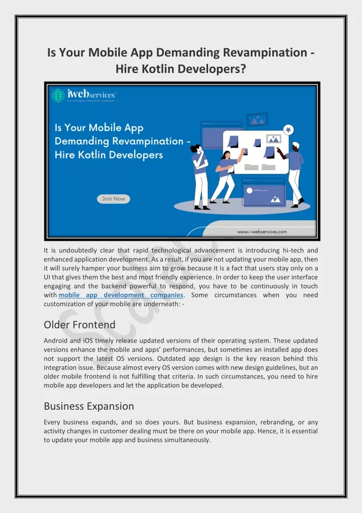 is your mobile app demanding revampination hire