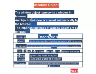 wi nd o w o bject
