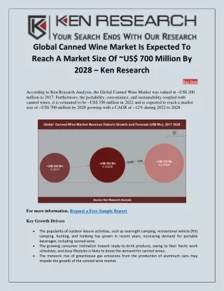 global canned wine market is expected to reach