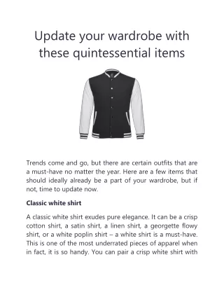 update your wardrobe with these quintessential
