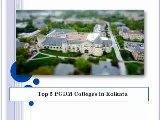 Top 5 PGDM Colleges in Kolkata