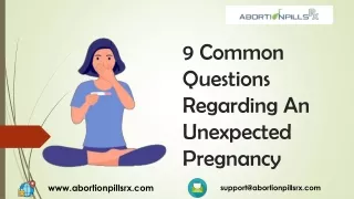 9 common questions regarding an unexpected pregnancy