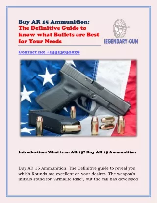 Buy AR 15 Ammunition: