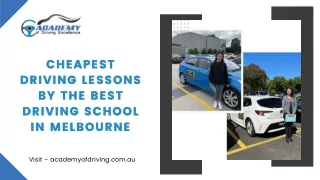 Cheapest Driving Lessons by the Best Driving School in Melbourne
