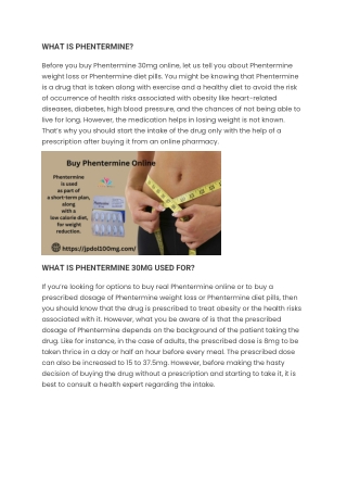 Buy Phentermine Online