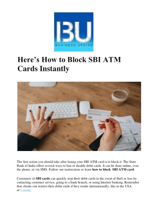 here s how to block sbi atm cards instantly