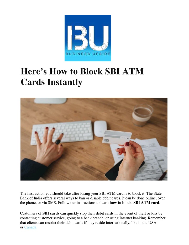 here s how to block sbi atm cards instantly