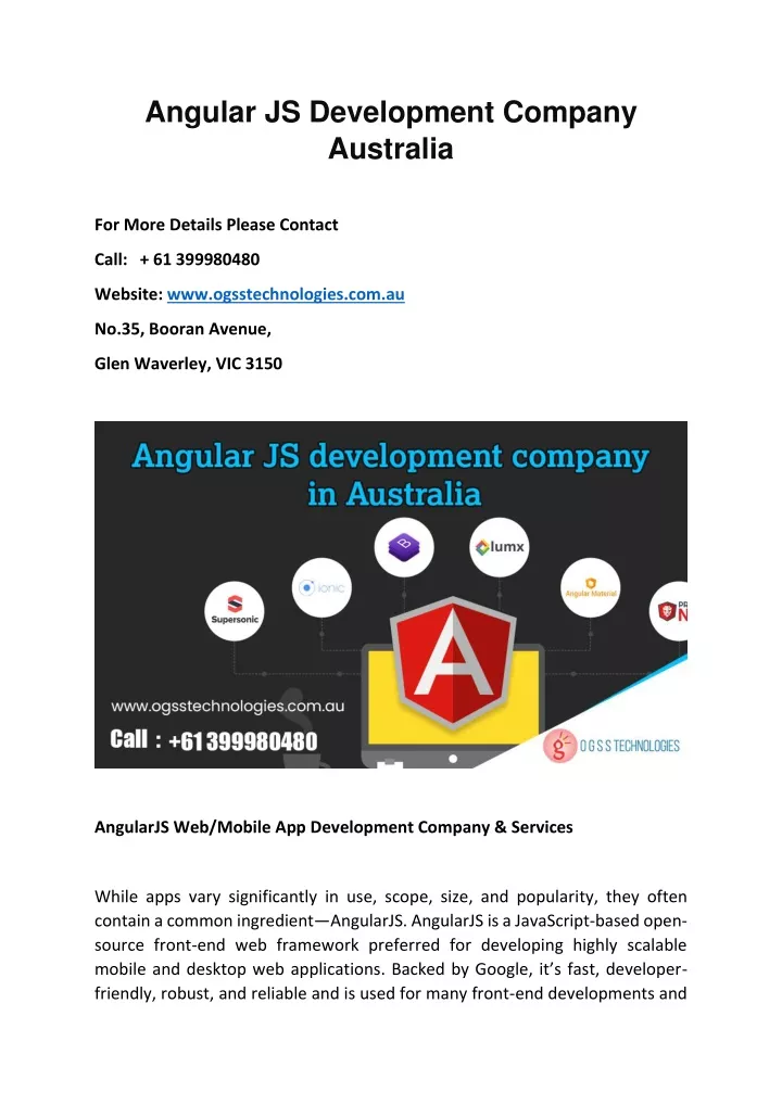 angular js development company australia