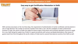 certificate attestation in delhi