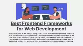 best frontend frameworks for web development