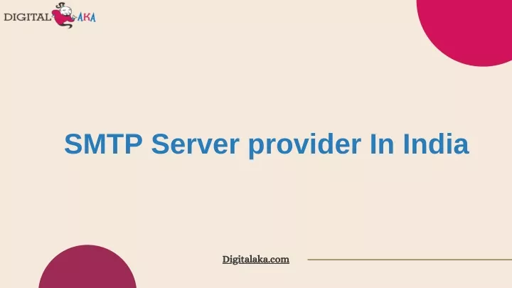 smtp server provider in india