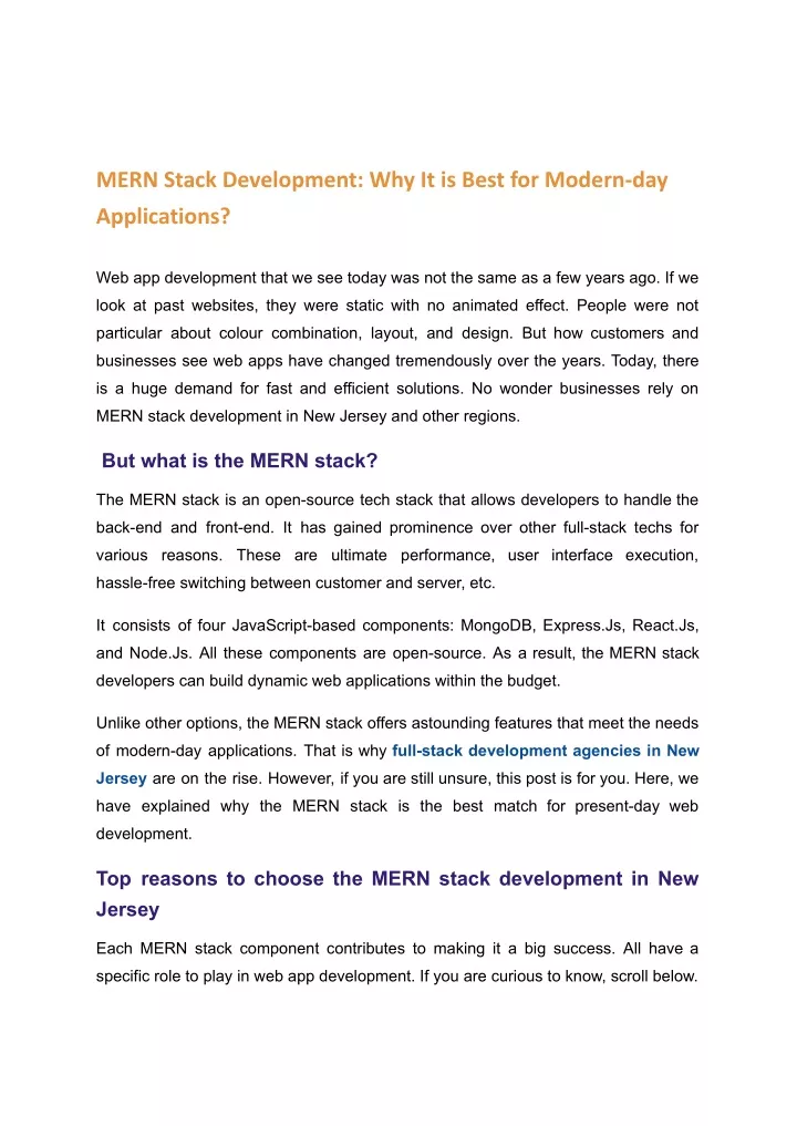 mern stack development why it is best for modern