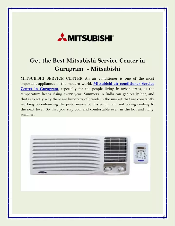 get the best mitsubishi service center