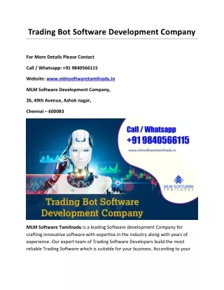 trading bot software development company