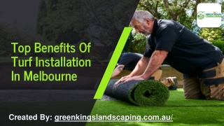Top Benefits Of Turf Installation In Melbourne.