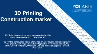 3d printing construction market size was valued at usd 10 590 8 thousand in 2021 cagr of 88 4