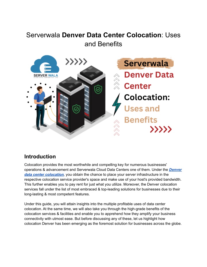 serverwala denver data center colocation uses