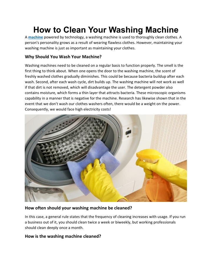 how to clean your washing machine a machine