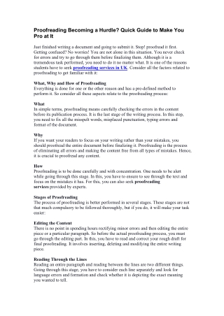 proofreading becoming a hurdle quick guide