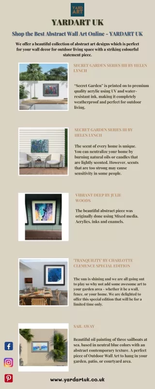Shop The Best Abstract Wall Art Online - YARDART UK