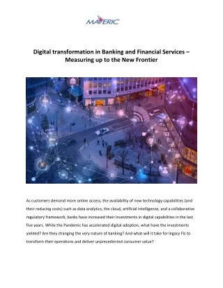 Digital transformation in Banking and Financial Services – Measuring up to the New Frontier.
