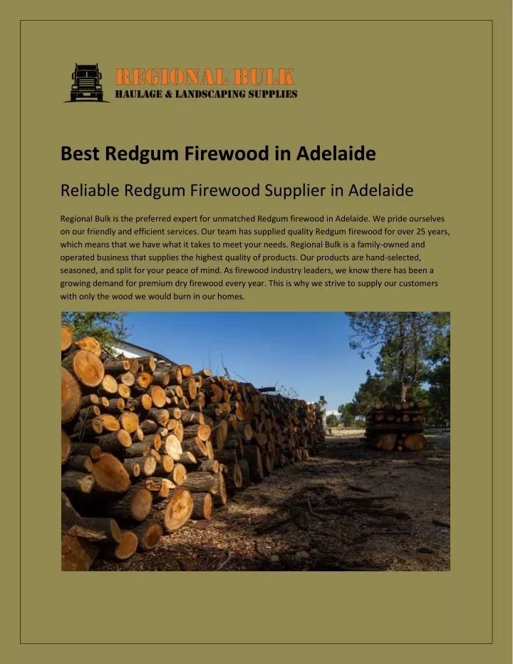 best redgum firewood in adelaide