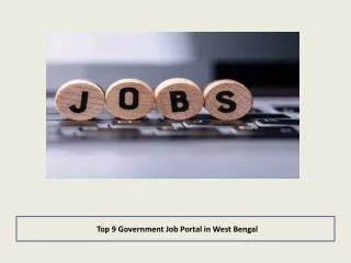Top 9 Government Job Portal in West Bengal