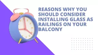 reasons why you should consider installing glass