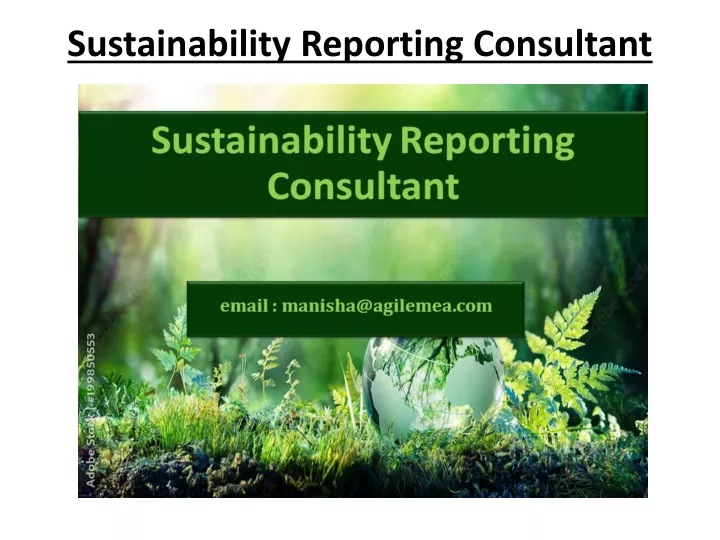 Ppt Sustainability Reporting Consultant Powerpoint Presentation Free