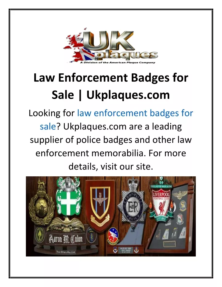 law enforcement badges for sale ukplaques com
