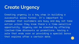 create urgency