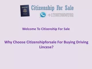 Why Choose Citizenshipforsale For Buying Driving Lincese