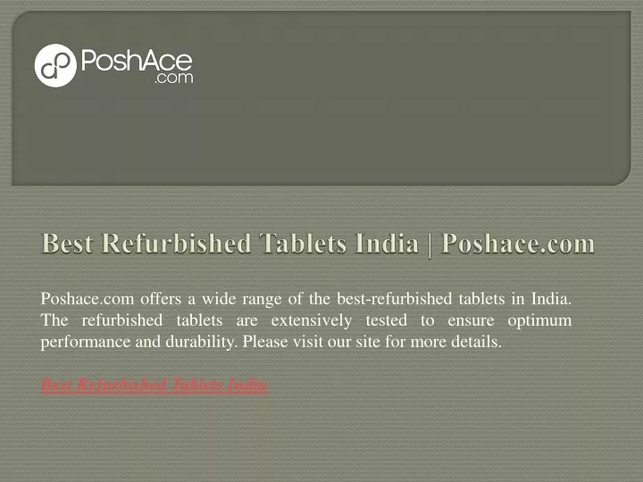 best refurbished tablets india poshace com