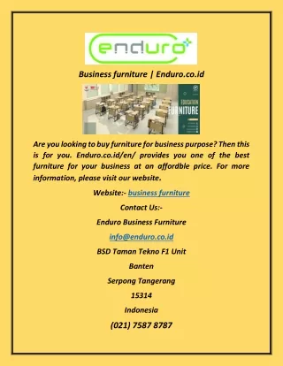 business furniture enduro co id