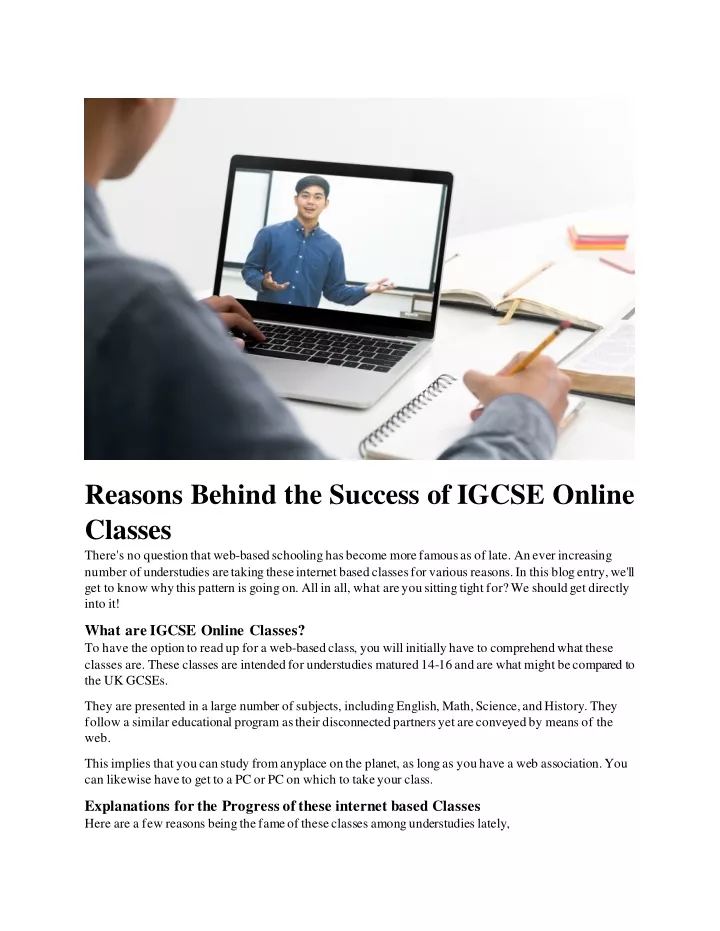 reasons behind the success of igcse online