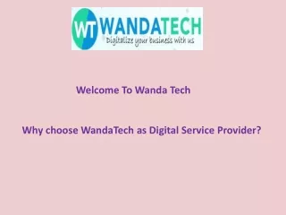 Why choose WandaTech as Digital Service Provider?