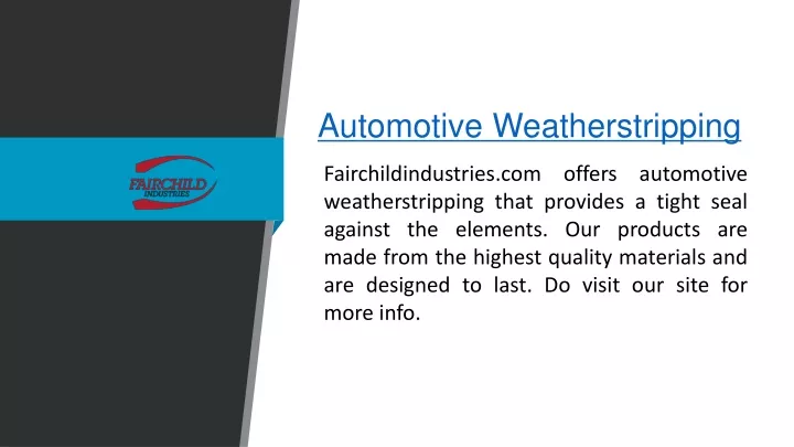 automotive weatherstripping