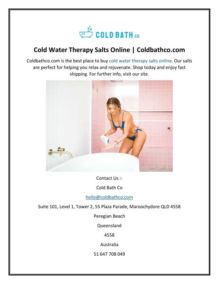 cold water therapy salts online coldbathco com