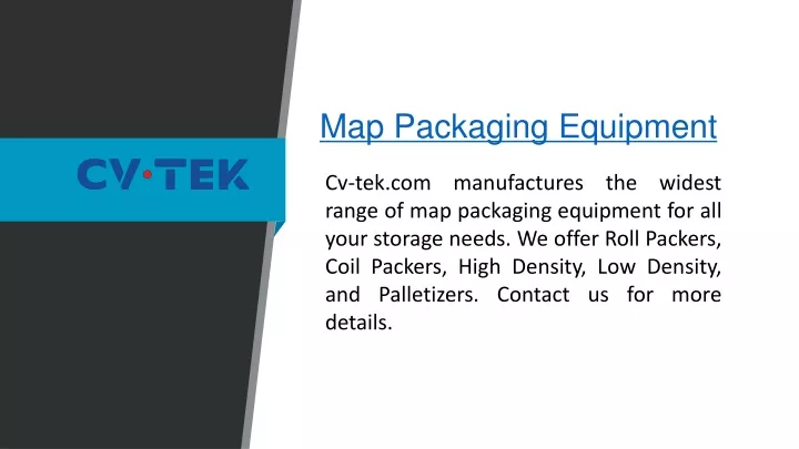 map packaging equipment